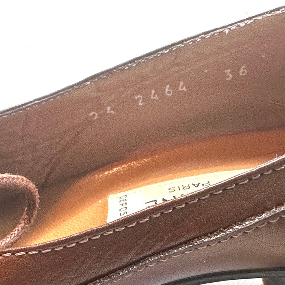Vintage 1980s(?) CELINE Brown Leather Lace-Up Pump Size 36 US 5-1/2 - Picture 15 of 16